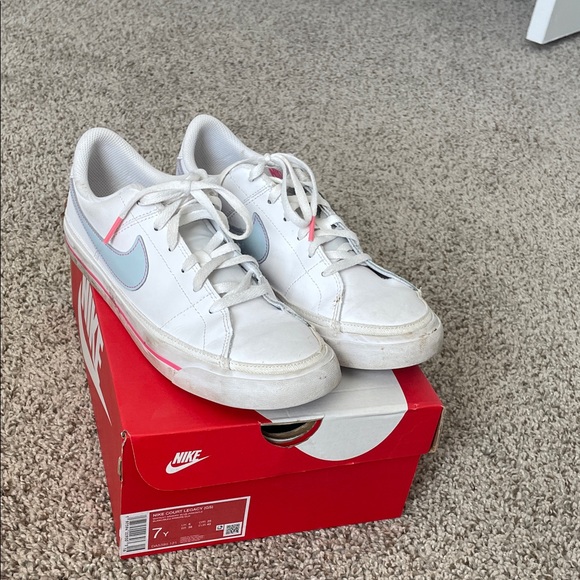 Nike Shoes - Nike White and Light Blue Casual Shoes
